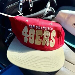 Vintage San Francisco 49ers Snapback Hat  Red and Gold Vintage